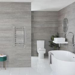 Kent Electric - Chrome Flat Plug-In Towel Warmer - 24” x 16”