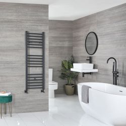 Kent - Anthracite Hydronic Flat Towel Warmer - 47 1/4” x 15 3/4”
