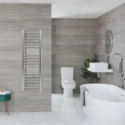 Kent Electric - Chrome Flat Plug-In Towel Warmer - 47” x 16”