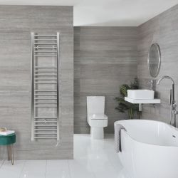 Kent Electric - Chrome Flat Plug-In Towel Warmer - 63” x 16”