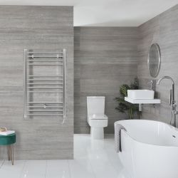 Kent Electric - Chrome Flat Plug-In Towel Warmer - 39” x 20”