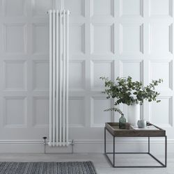 Regent - White Vertical 3-Column Traditional Cast-Iron Style Radiator - 70.75" x 11.5"