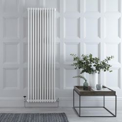 Regent - White Vertical 3-Column Traditional Cast-Iron Style Radiator - 70.75" x 22"
