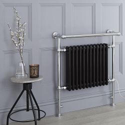 Marquis Electric - Black Traditional Plug-In Heated Plug-In Towel Warmer with Drying Rail - 36.75" x 31.25"