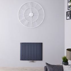 Aurora - Anthracite Aluminum Horizontal Designer Radiator - 23.5" x 29.75"