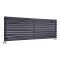Revive - Black Horizontal Double-Panel Designer Radiator - 23.25" x 63"