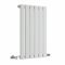Delta - White Horizontal Single Slim-Panel Designer Radiator - 25" x 16.5"