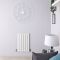 Delta - White Horizontal Single Slim-Panel Designer Radiator - 25" x 16.5"