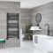 Kent - Matt Black Hydronic Flat Towel Warmer - 47 1/4” x 23 5/8”