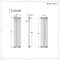 Regent - White Vertical 2-Column Traditional Cast-Iron Style Radiator - 59" x 15"