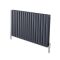 Revive Air - Anthracite Aluminum Horizontal Double-Panel Designer Radiator - 23.5" x 42.25"
