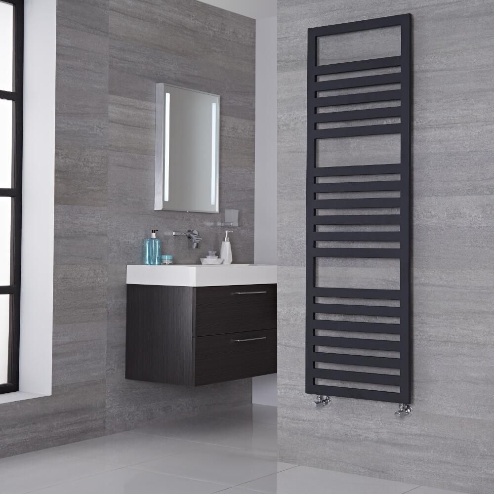 Ponza - Anthracite Hydronic Designer Towel Warmer - 63" x 19.75"