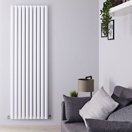 Revive Air - White Aluminum Vertical Double-Panel Designer Radiator - 70.75" x 23.25"