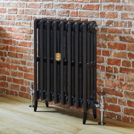 Victoria - Classic Cast Iron Radiator - 25.98" Tall - Slate Black - Multiple Sizes Available