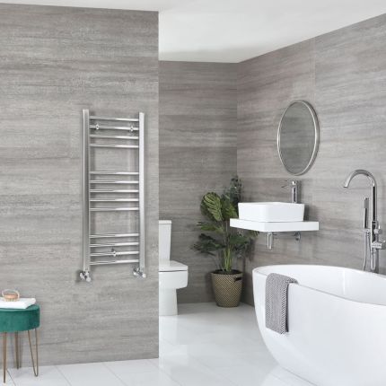 Kent - Chrome Hydronic Flat Towel Warmer - 39 3/8” x 15 3/4”
