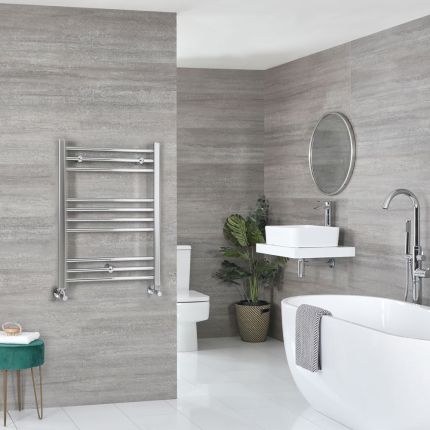 Kent - Chrome Hydronic Flat Towel Warmer - 31 1/2” x 19 5/8”