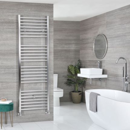 Kent - Chrome Hydronic Flat Towel Warmer - 70 7/8” x 23 5/8”