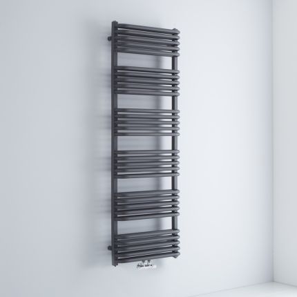 Arch - Anthracite Hydronic Heated Towel Warmer - 60.25" x 19.75"