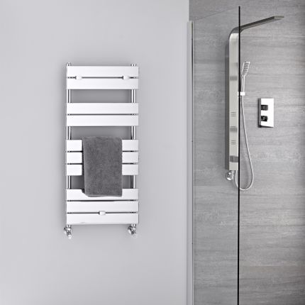 Lustro - Hydronic Chrome Heated Towel Warmer - 39.25" x 17.75"