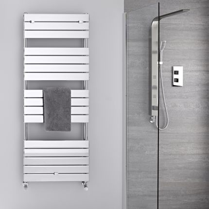Lustro - Hydronic Chrome Heated Towel Warmer - 59.5" x 23.5"