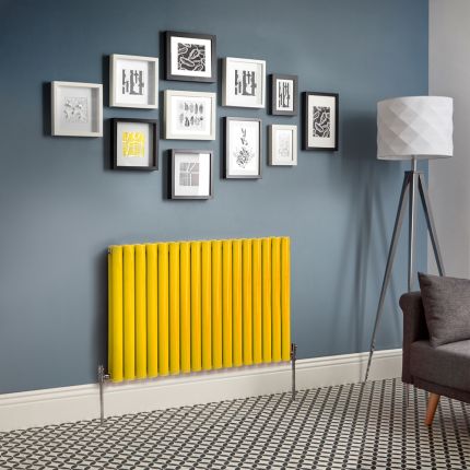 Revive - Yellow Horizontal Double-Panel Designer Radiator - All Sizes
