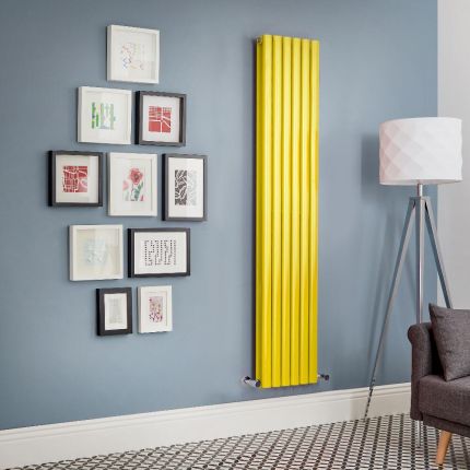 Revive - Yellow Vertical Double-Panel Designer Radiator - All Sizes