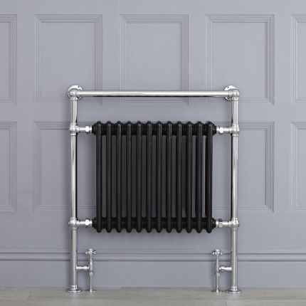 Marquis - Black Traditional Heated Towel Warmer - 36.75" x 31.25"