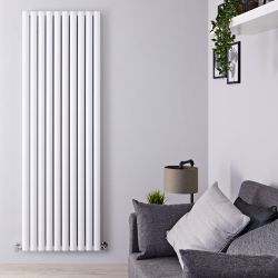 Revive Air - White Aluminum Vertical Double-Panel Designer Radiator - 70.75" x 23.25"