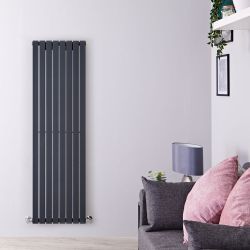 Sloane - Anthracite Vertical Single Flat-Panel Designer Radiator - 63" x 18.5"