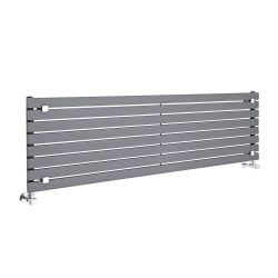 Sloane - Anthracite Horizontal Single Flat-Panel Designer Radiator - 18.5" x 63"