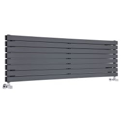 Sloane - Anthracite Horizontal Double Flat-Panel Designer Radiator - 18.5" x 63"