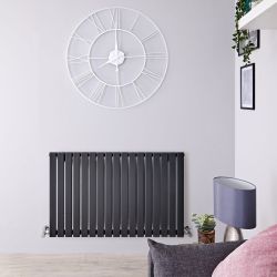 Sloane - Anthracite Horizontal Single Flat-Panel Designer Radiator - 25" x 39.25"