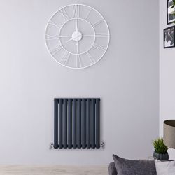 Revive - Anthracite Horizontal Single-Panel Designer Radiator - 25" x 23.25"