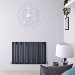 Delta - Anthracite Horizontal Single Slim-Panel Designer Radiator - 25" x 38.5"