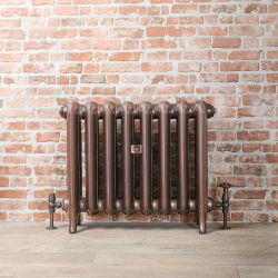 Erté - Oval Column Cast Iron Radiator - 22.05" Tall - Antique Copper - Multiple Sizes Available
