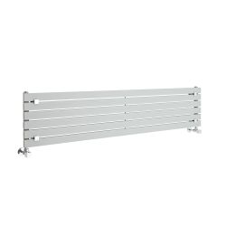 Sloane - Silver Horizontal Single Flat-Panel Designer Radiator - 14" x 63"