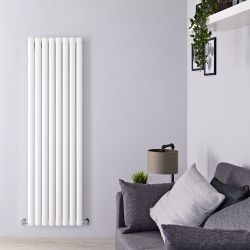 Revive - White Vertical Single-Panel Designer Radiator - 63" x 18.5"