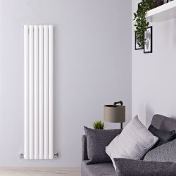 Revive - White Vertical Single-Panel Designer Radiator - 63" x 14"