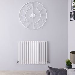Revive - White Horizontal Single-Panel Designer Radiator - 25" x 32.5"