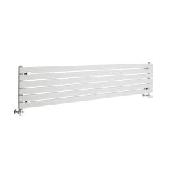 Sloane - White Horizontal Single Flat-Panel Designer Radiator - 14" x 63"