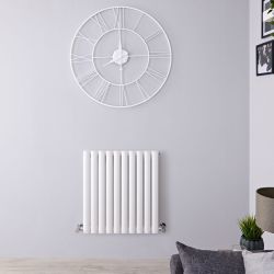 Revive - White Horizontal Single-Panel Designer Radiator - 25" x 23.5"