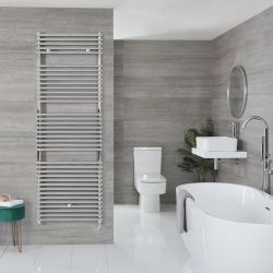 Arno Electric - Chrome Bar On Bar Plug-In Towel Warmer - 68 3/8” x 23 5/8”