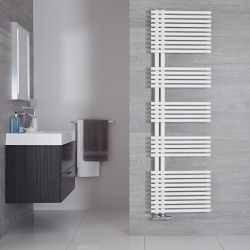 Iseo - Mineral White Hydronic Designer Towel Warmer - 67" x 19.75"