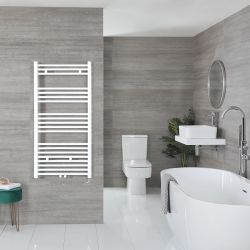 Neva Electric - White Flat Plug-In Towel Warmer - 46 3/4” x 19 5/8”
