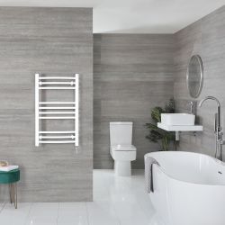 Ive Electric - White Curved Plug-In Towel Warmer - 31” x 20”