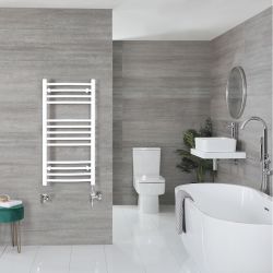 Ive Electric - White Curved Plug-In Towel Warmer - 39” x 20”