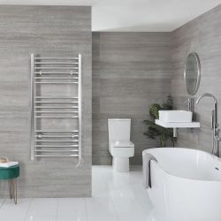 Kent Electric - Chrome Curved Plug-In Towel Warmer - 47” x 20”