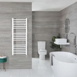 Ive Electric - White Curved Plug-In Towel Warmer - 47” x 20”