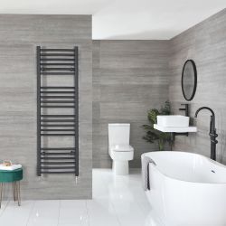 Artle Electric - Anthracite Curved Plug-In Towel Warmer - 63” x 20”