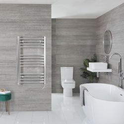 Kent Electric - Chrome Curved Plug-In Towel Warmer - 39” x 24”